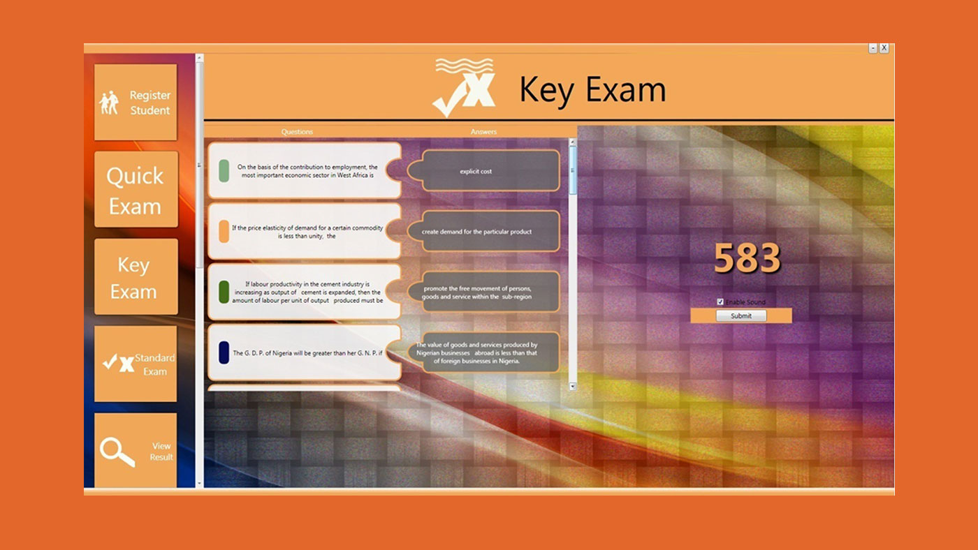 Avalanche JAMB CBT software Key-Exam Interface for V2.2.0.0 and below