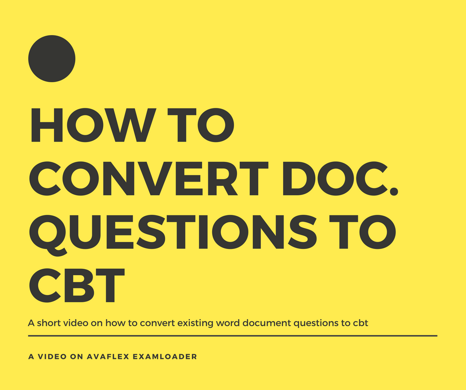 How to Convert word document to CBT
