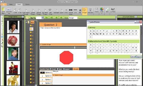 AvaFlex Examloader interface with the drawing tool